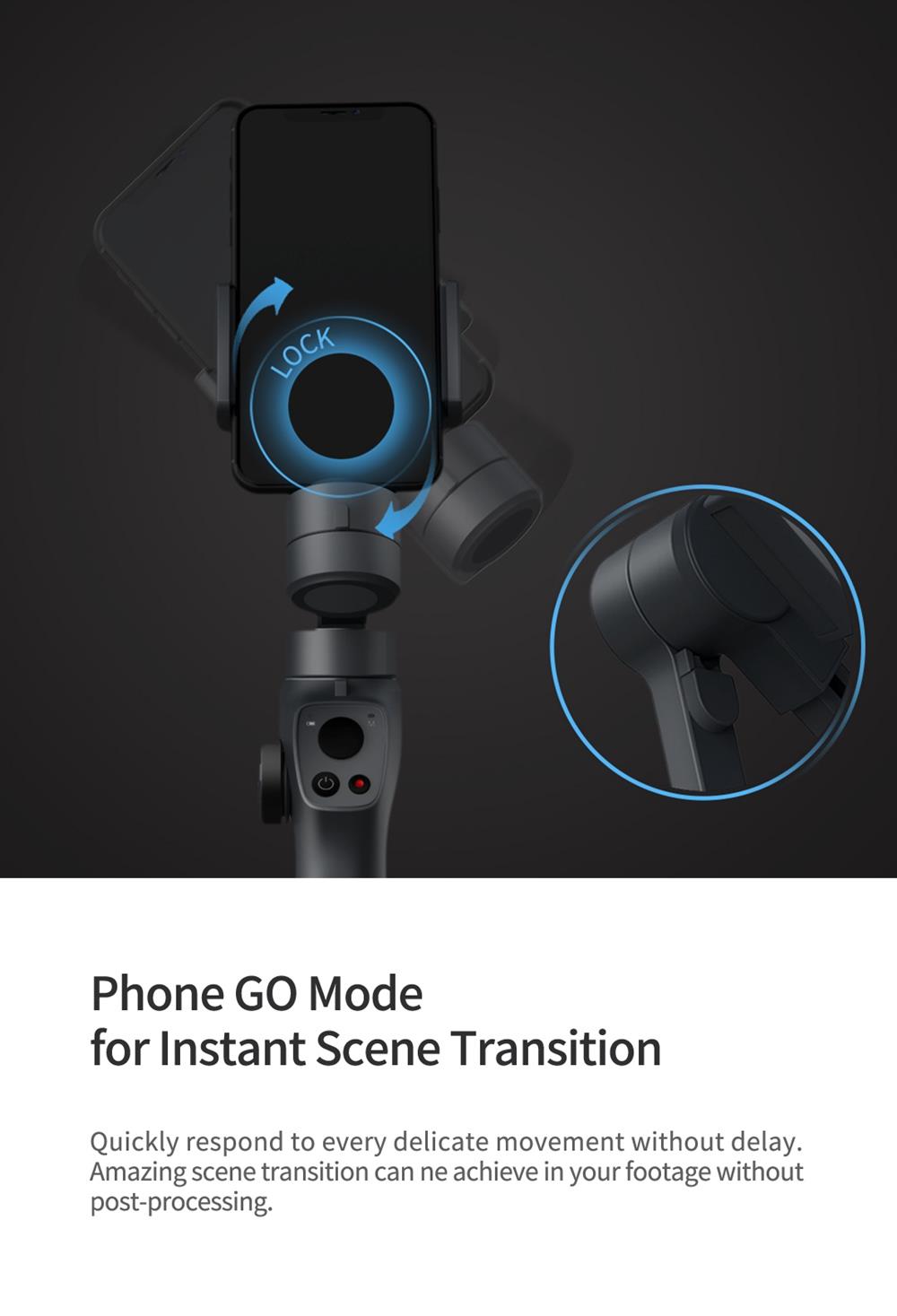 Funsnap Capture 2 3-axis Mobile Handheld Gimbal Stabilizer with Zooming Wheel Mode