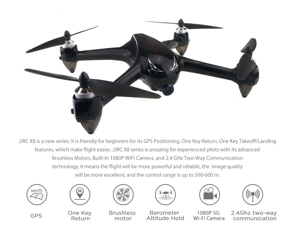 Details about   JJRC X8 GPS 5G WiFi FPV With 1080P HD Camera Altitude Hold Mode Brushless RC