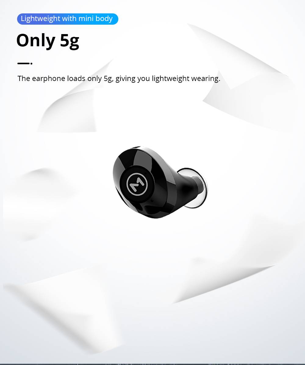 Maxchange P7 Bluetooth 5.0 TWS Earphones HD Binaural Call IPX5 White
