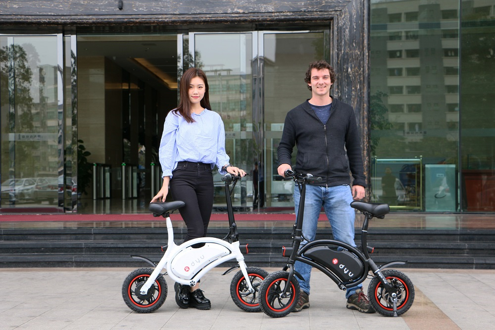[Standard Edition] F-wheel D1 DYU Electric Bike Folding Design Smart Controlling 12 Inch Wheels - Black