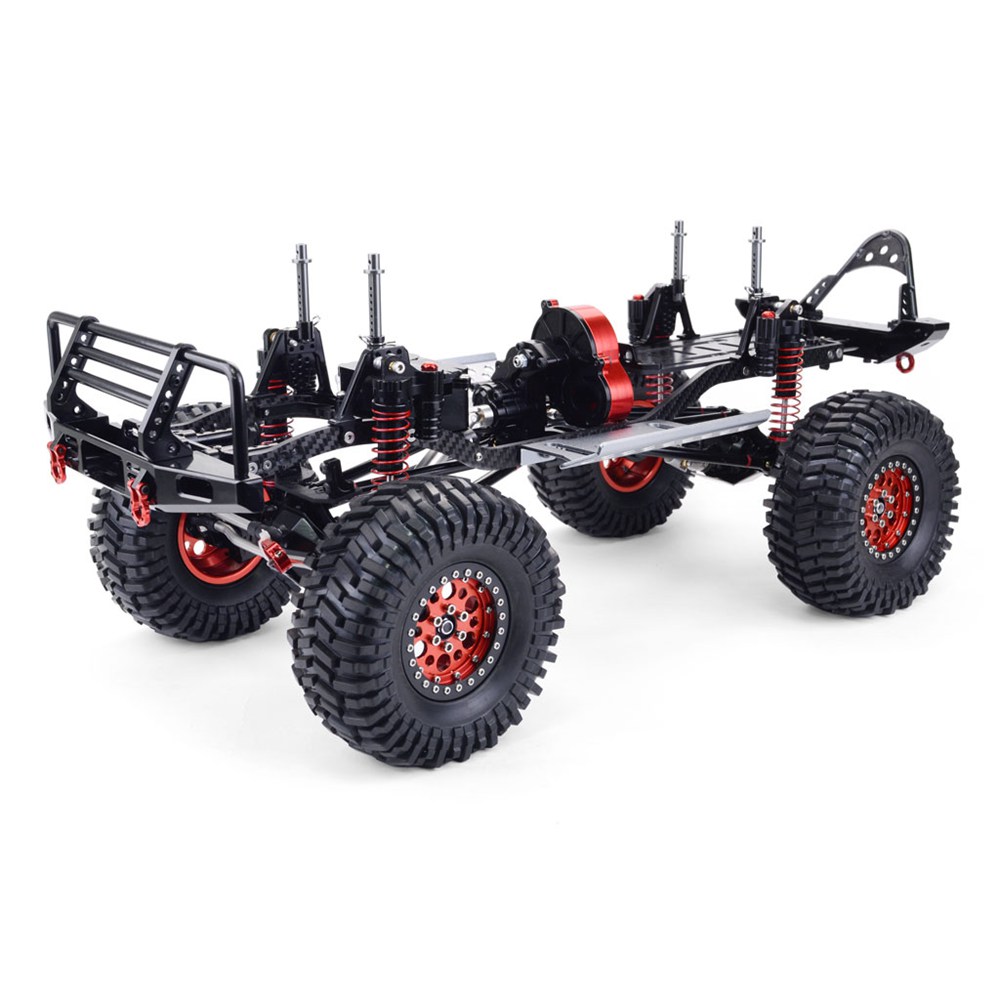 Upgrade Gate Bridge 313mm Wheelbase CNC Aluminum And Carbon Fiber Chassis For 1/10 AXIAL SCX10 II RC Rock Crawler Climbing Vehicle