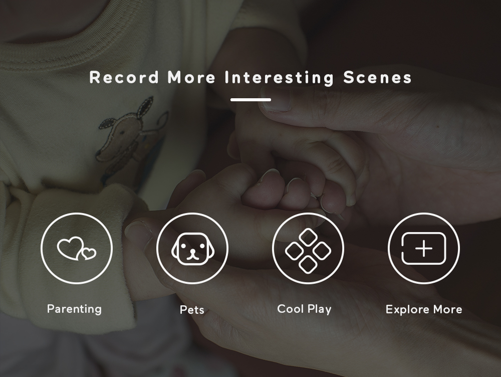 Xiaomi Mijia Ambarella A12S75 Sony IMX317 2.4inch Touch Screen 4K Action Camera 7p Lens EIS 6-axis 145 Degree Wide Angle 1450mAh Battery - Black