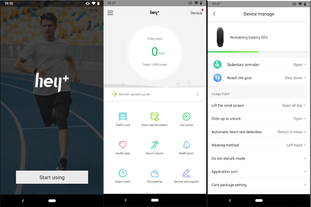 Xiaomi Hey Plus Smart Bracelet 0.95 Inch AMOLED Color Screen Built-in Multifunction Heart Rate Monitor 5ATM Water Resistant 18 Days Standby - Black