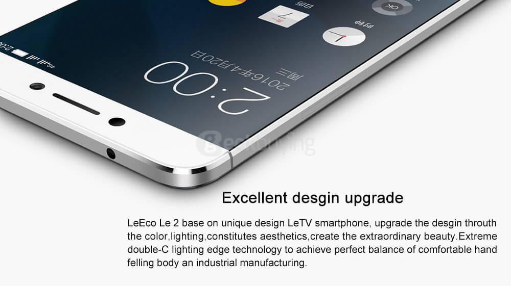 LeTV LeEco Le 2 X620 5.5inch FHD 4G LTE Android 6.0 Helio X20 Smartphone MTK6797 Deca Core 3GB RAM 32GB ROM 16.0MP Touch ID Type C Fast Charge - Force Gold