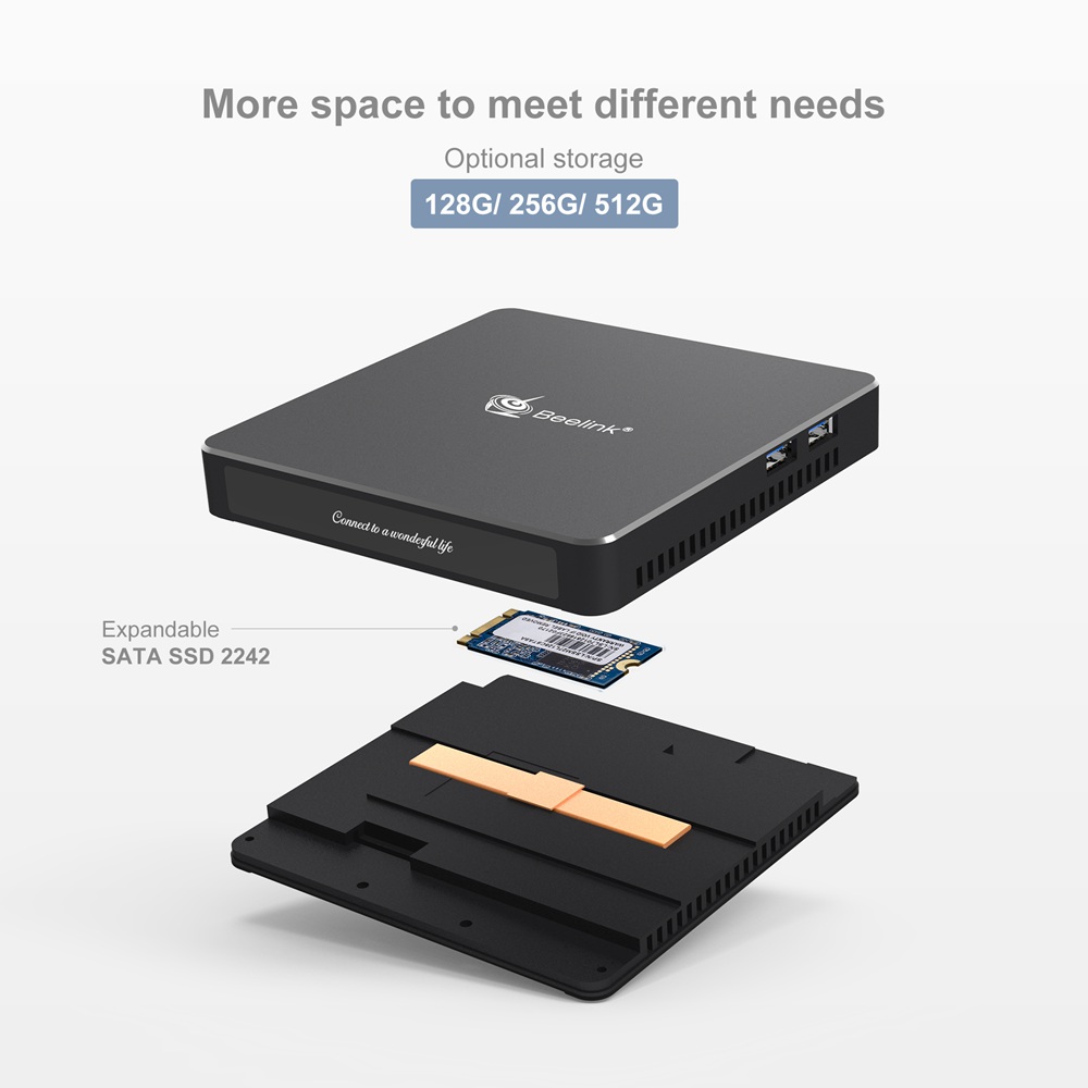 Beelink Gemini T45 Intel Apollo Lake j4205 Windows 10 4K Mini PC 8GB DDR3 512GB SSD 2.4G 5G WiFi Bluetooth HDMI*2
