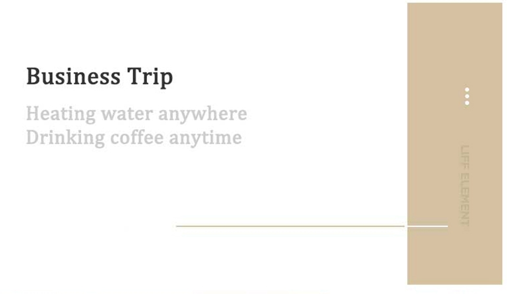 Life Element i25 Electric Folding Kettle 600ML Portable Ultrathin Boil Dry Protection For Travel - khaki