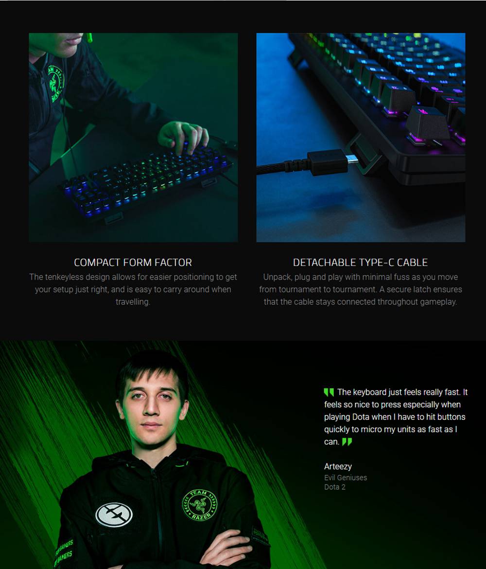 Razer Huntsman Tournament Edition Gaming Keyboard Matte Black