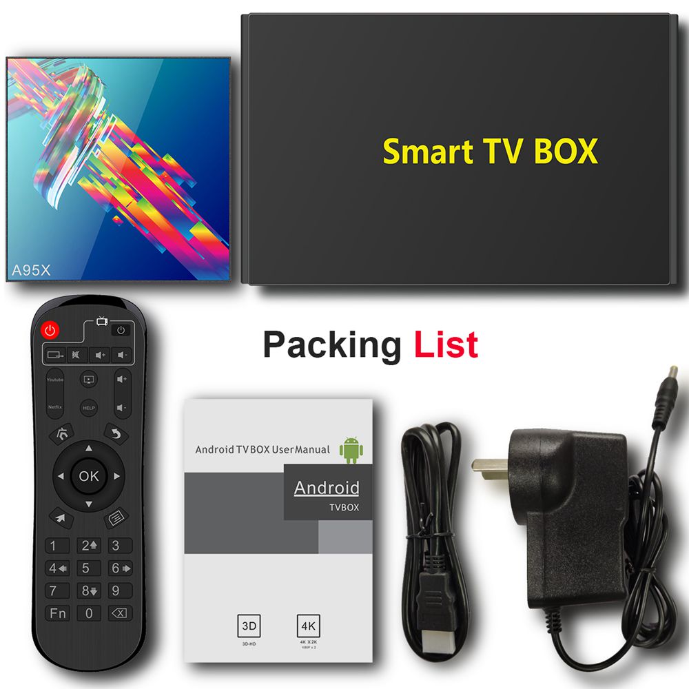 A95XR3 RK3318 Android 9.0 Netflix Google Play Youtube 4K TV BOX 2GB/16GB Bluetooth 2.4G+5G WiFi 100M LAN USB3.0