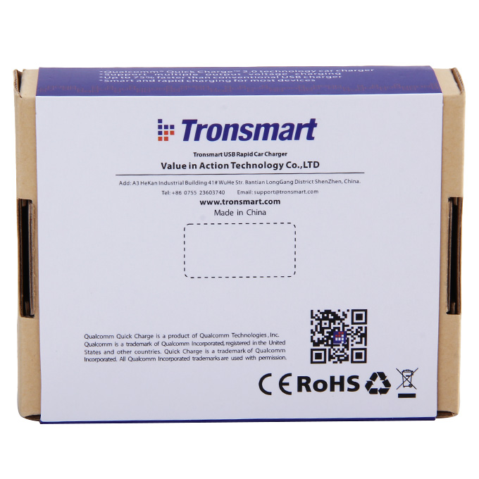 [UK Stock] Ładowarka samochodowa Tronsmart Quick Charge 2.0 18W USB do Samsung Galaxy S6, S6 Edge, Note 4, Note Edge / Google Nexus 6 / Sony Xperia Z4, Z3 / HTC One M9, One M8 / Xiaomi Mi3, Mi4, Mi Note / Asus Zenfone 2 i więcej