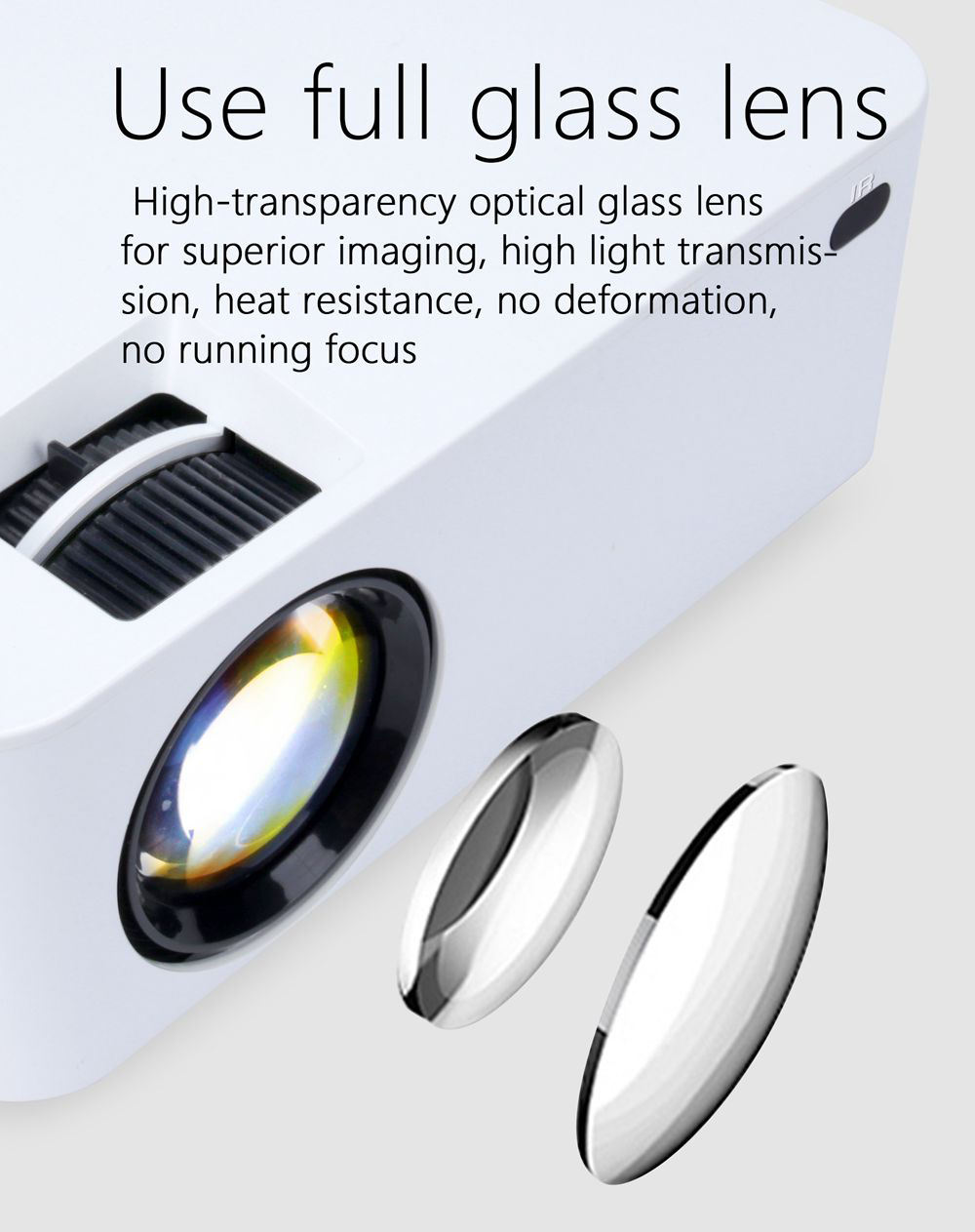 P6 Miracast 1800 Lumens HD Projector Wireless USB HDMI Support DLNA/Miracast/Airplay/Airplay Mirroring Function