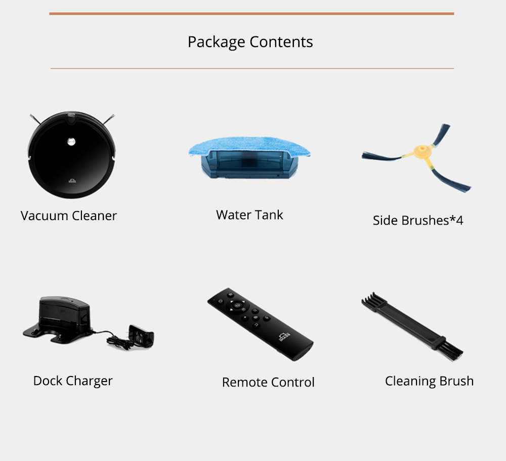 PHIYU A3S Robot Vacuum Cleaner with Camera Audio Communication APP Remote Control Gyro Sensor Auto Recharge - Black