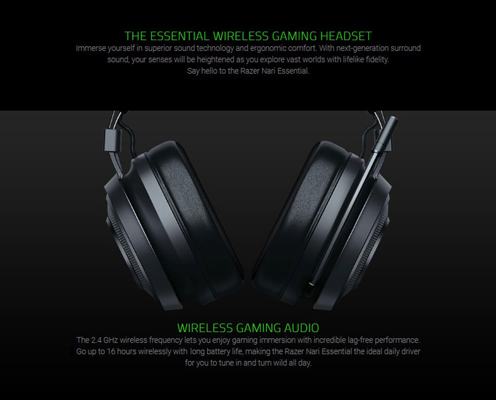 razer nari essential wireless 7.1 surround sound gaming headset