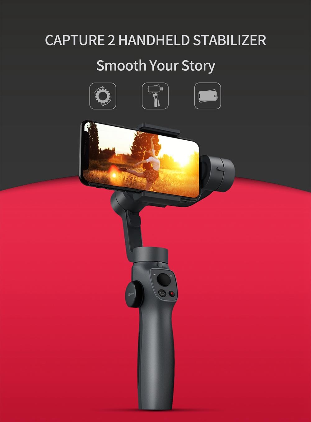 Funsnap Capture 2 3-axis Mobile Handheld Gimbal Stabilizer with Zooming Wheel Mode
