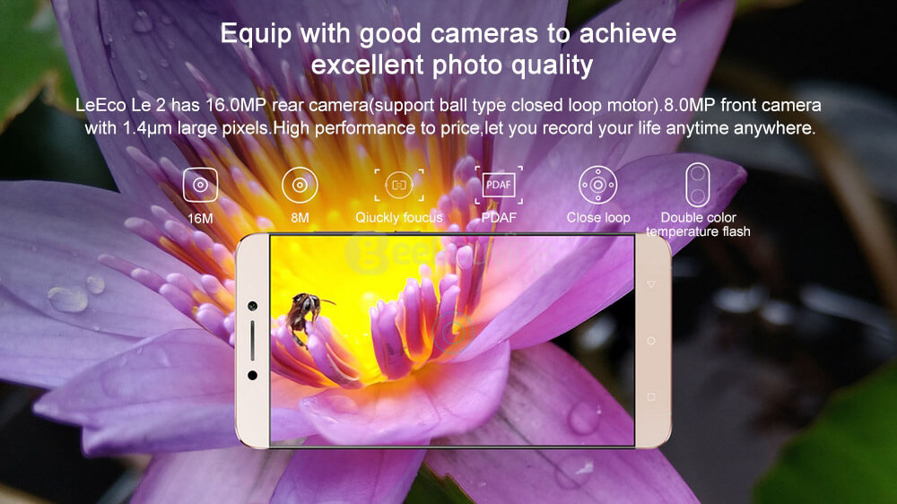 [Official International Version]LeTV LeEco Le 2 X527 5.5inch FHD Android 6.0 4G LTE Smartphone Qualcomm Snapdragon 652 Octa Core 3GB 32GB 8.0MP 16MP Touch ID Type-C - Gray