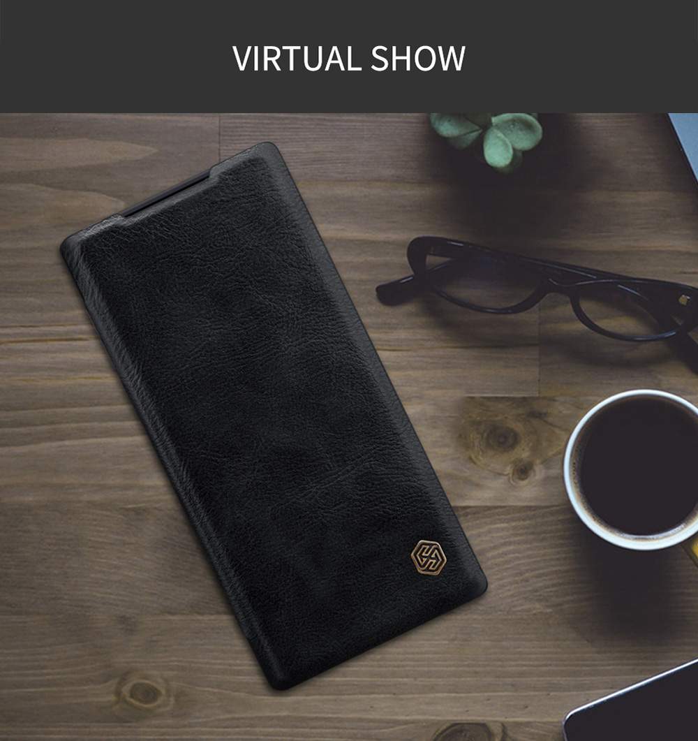 NILLKIN Protective Leather Phone Case For Samsung Galaxy Note 10+ / Note 10+ 5G Smartphone - Red