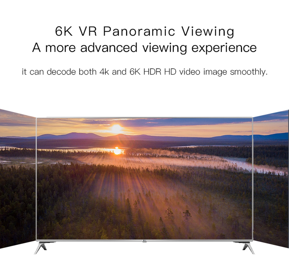 H6 Android9.0 Allwinner H6 4G/32G 6K HDR TV Box 2.4G WiFi 100Mbps LAN USB3.0 - Black