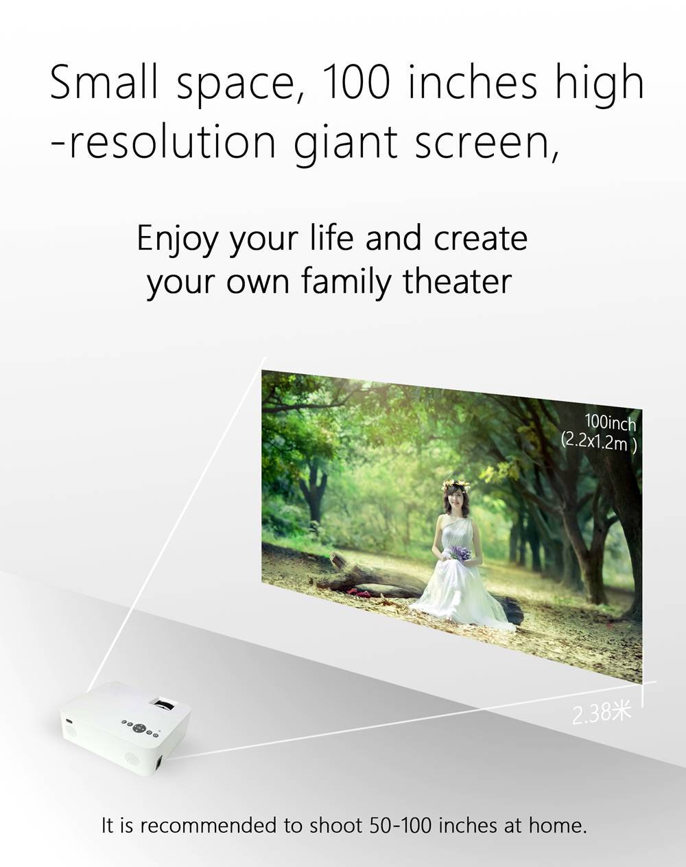 P6 Miracast 1800 Lumens HD Projector Wireless USB HDMI Support DLNA/Miracast/Airplay/Airplay Mirroring Function