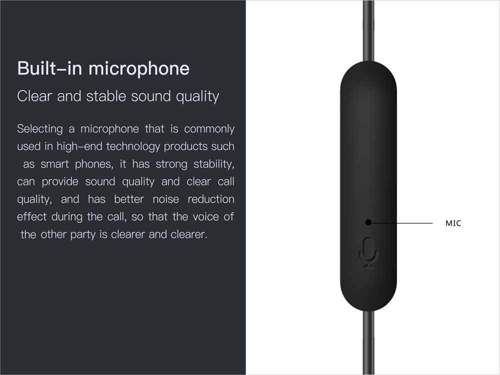 I9S Wired Earphone Semi-in-ear Bluetooth 4.2 Neck-mounted Sport Running - Black