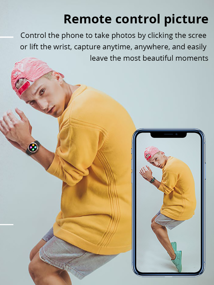 MAKIBES M4C Smart Watch GPS Bluetooth Heart Rate Monitor Call Message Reminder Music Player - Black