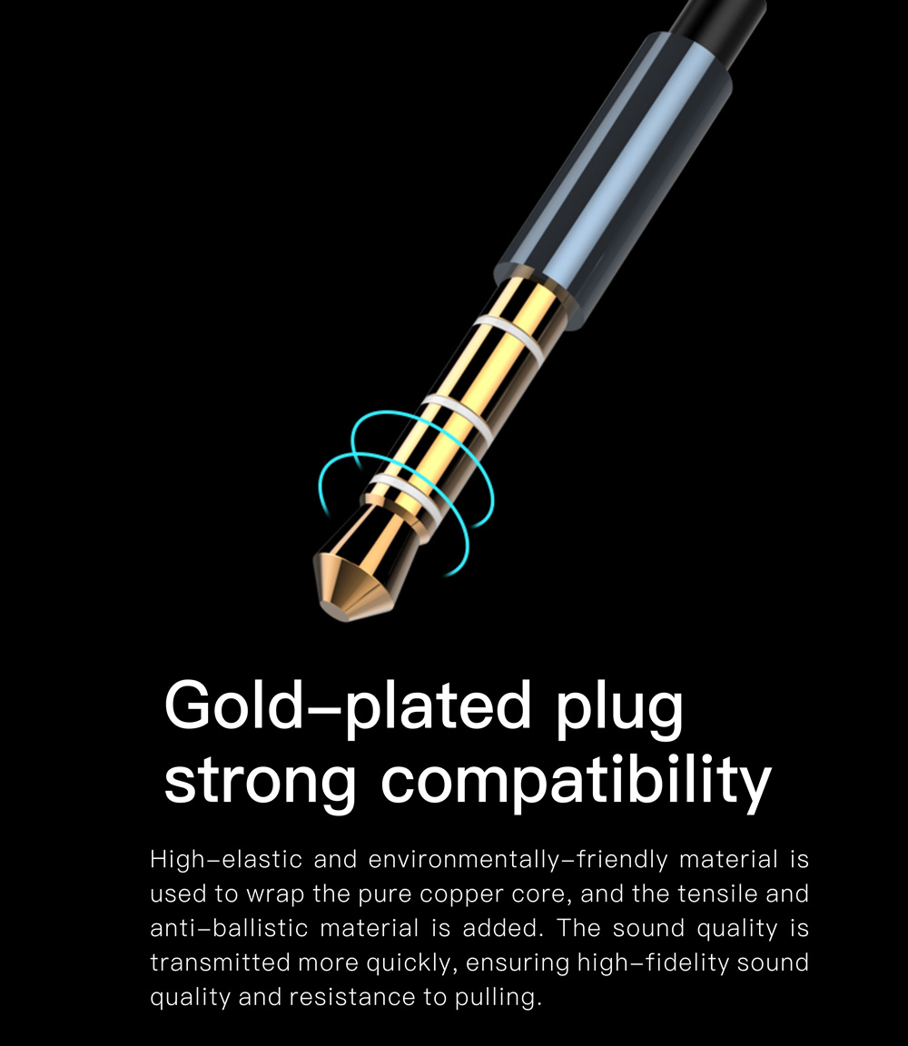 T1 Wired Earphone Bass Sound Semi-in-ear with Microphone - Black