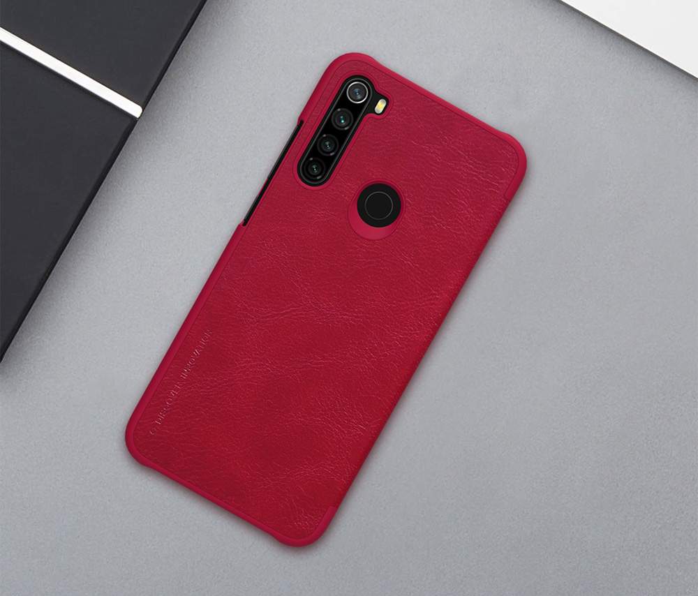 NILLKIN Protective Leather Phone Case For Xiaomi Redmi Note 8 / Redmi Note 8T Smartphone - Red