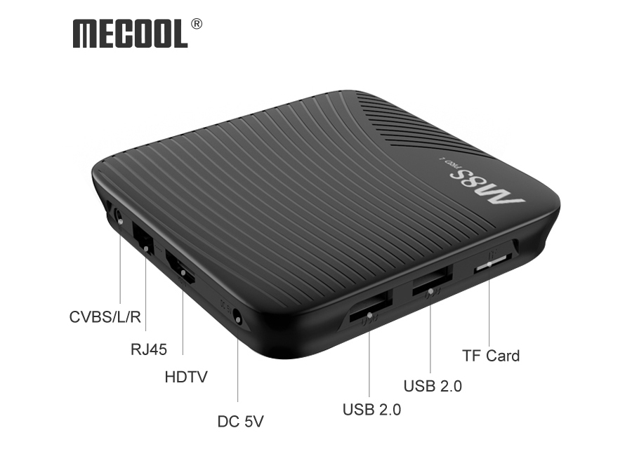 [Germany Stock] MECOOL M8S PRO L YouTube 4K Streaming 3GB/32GB Android 7.1 Amlogic S912 KODI 17.3 TV BOX 802.11AC WIFI Bluetooth LAN HDMI - Black