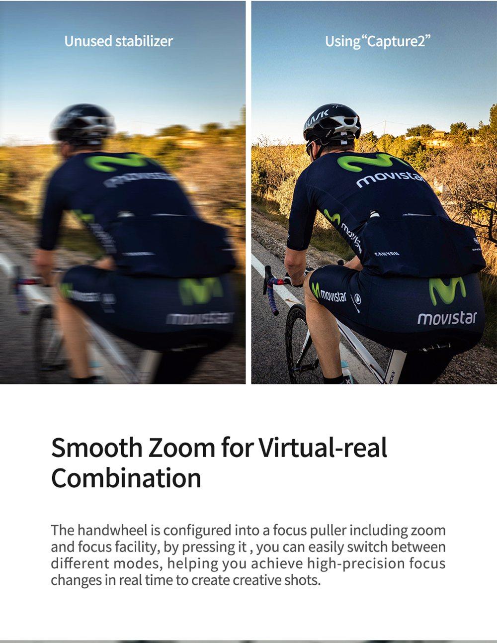 Funsnap Capture 2 3-axis Mobile Handheld Gimbal Stabilizer with Zooming Wheel Mode