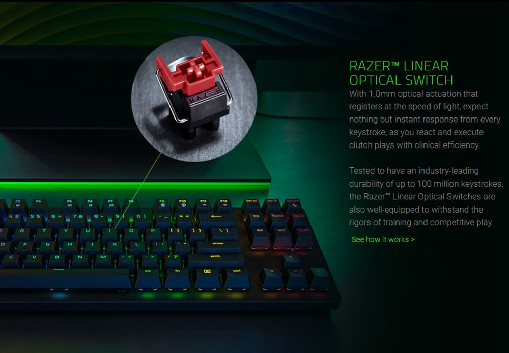 Razer Huntsman Tournament Edition Gaming Keyboard Matte Black