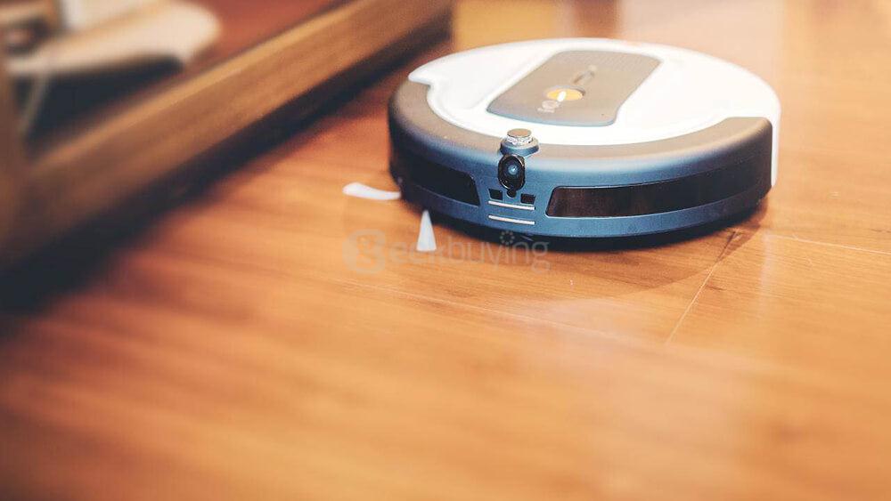 [HK Stock]Haier XShuai ShuaiXiaoBao Robot Vacuum Cleaner 3-cleaning Modes 4-step Cleaning System P2P Video App Control Night Vision HEPA Filter Multilanguage - Black + White