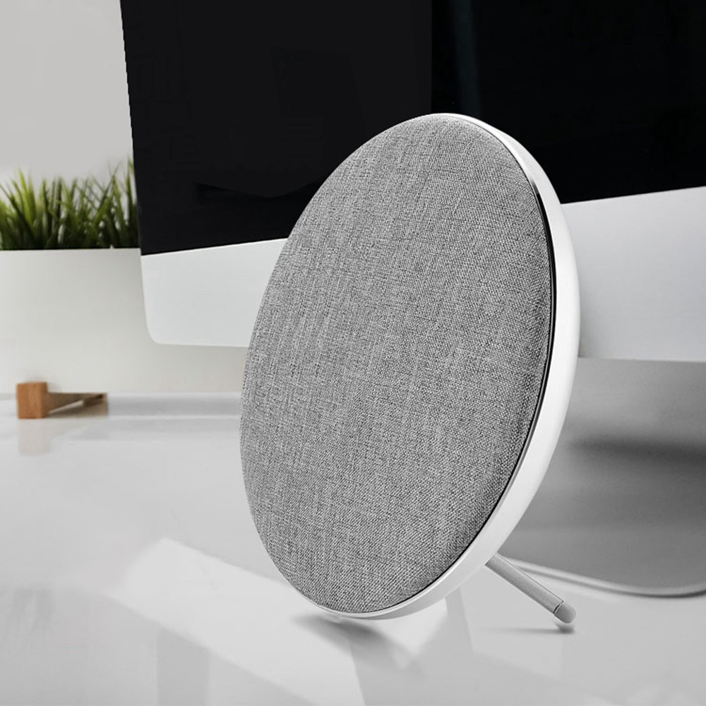 JONTER M16 Bluetooth Portable Speaker HiFi Sound and Bass with Fabric & Metal Surface - Silvery