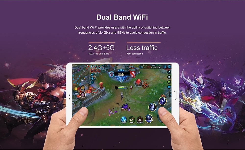 Teclast T8 Tablet MediaTek MT8176 Quad Core 2.1GHz 8.4 Inch 2560x1600 IPS 4GB RAM  DDR3L 64GB ROM  eMMC  WIFI Android 7.0 - White/Gold