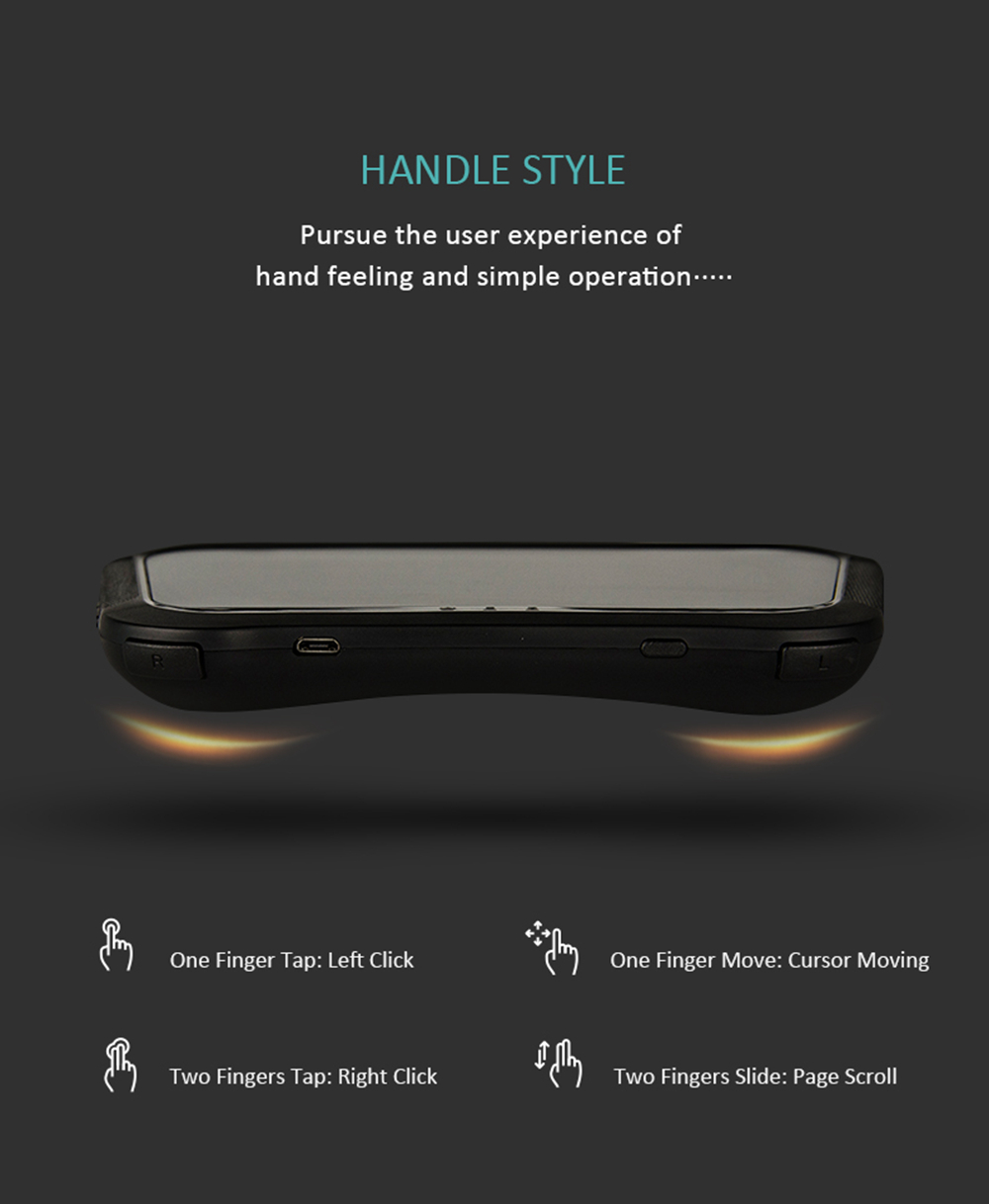 T18 Mini Air Mouse Keyboard Handheld Touchpad Controller Backlight - Black