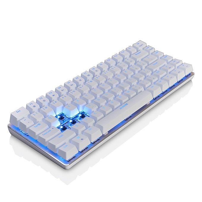 Ajazz AK33 Mechanical Blue Switches Mechanical Keyboard Full Backlight for Windows 7/8/Vista/XP/98SE/ME - White