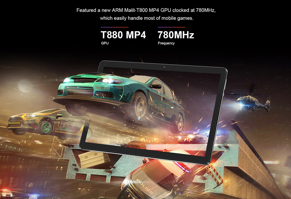 Teclast M20 4G Phablet MT6797 Deca Core 10.1" IPS 2560*1600 4GB RAM 64GB ROM Built-in GPS GLONASS Beidou A-GPS Android 8.0 Dual SIM Dual Standby - Black+Silver