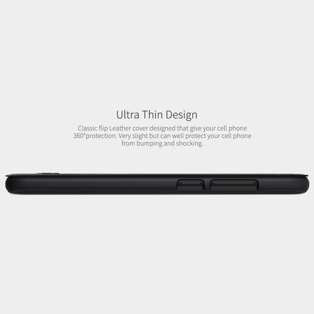 NILLKIN Protective Leather Phone Case For Xiaomi Redmi Note 8 Pro Smartphone - Black