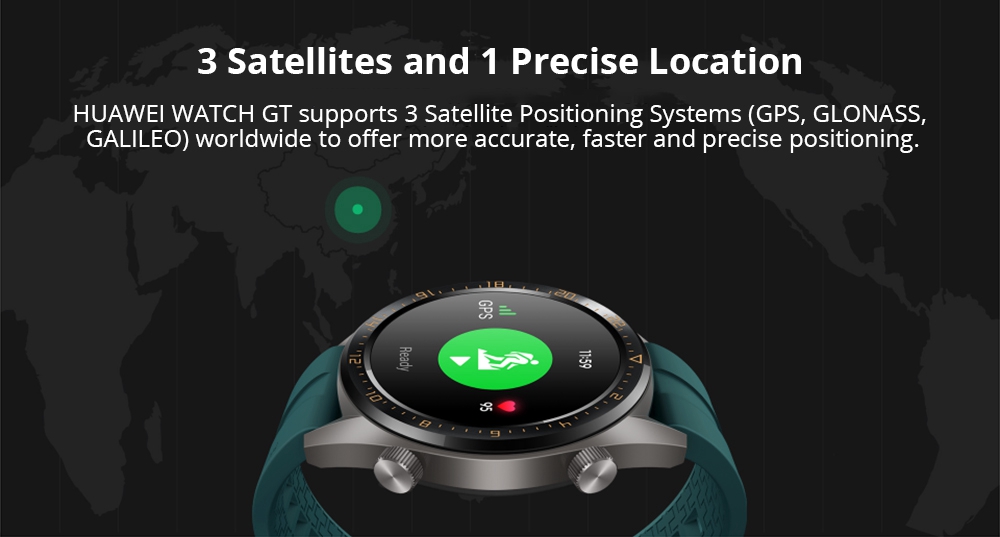HUAWEI WATCH GT Active Sports Smartwatch 1.39 Inch AMOLED Colorful Screen Heart Rate Monitor Built-in GPS - Green