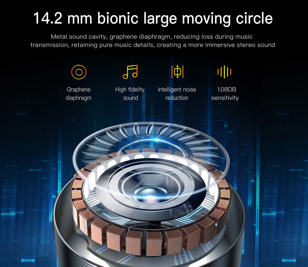 T1 Wired Earphone Bass Sound Semi-in-ear with Microphone - Black