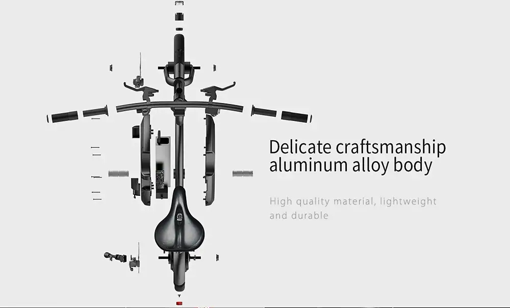 [Standard Edition] F-wheel D1 DYU Electric Bike Folding Design Smart Controlling 12 Inch Wheels - Black