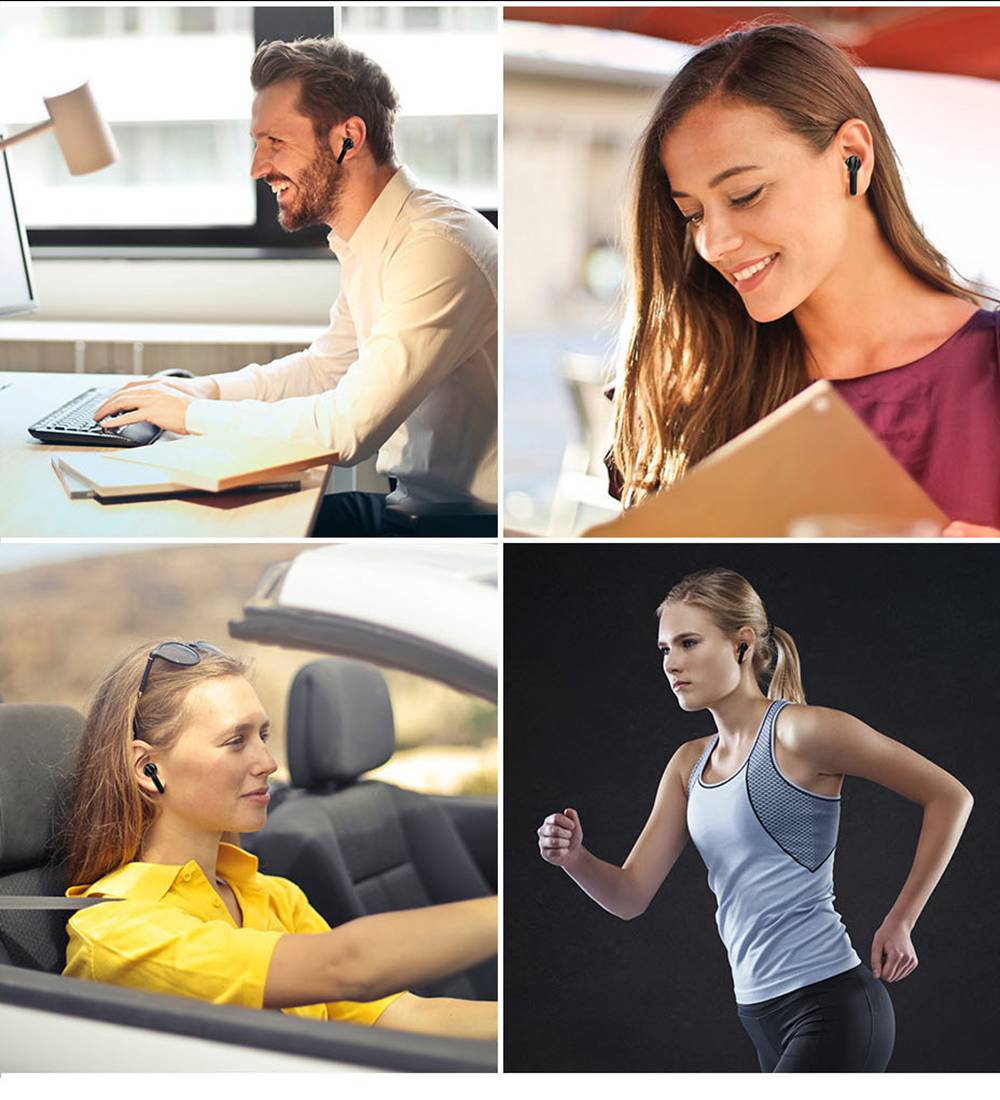 MIFA X3 Bluetooth 5.0 TWS Earbuds Binaural Call 3D Stereo Sound 450mAh Charging Box Touch control with Micro  - White