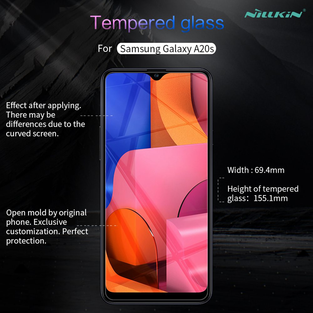 Nillkin 3D H Explosion-proof Glass Membrane Screen Protector For Sumsung Galaxy A20s - Transparent