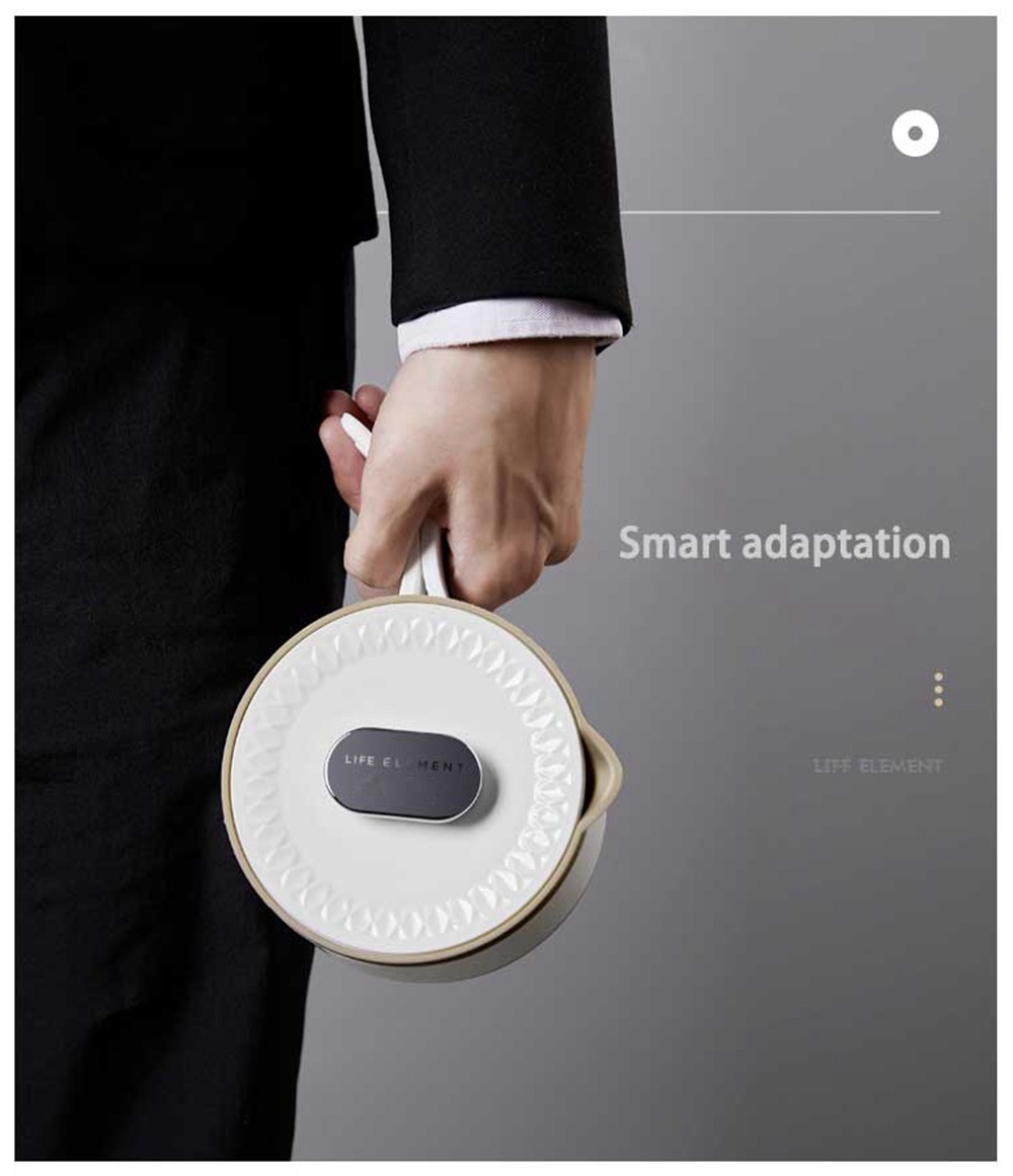 Life Element i25 Electric Folding Kettle 600ML Portable Ultrathin Boil Dry Protection For Travel - khaki