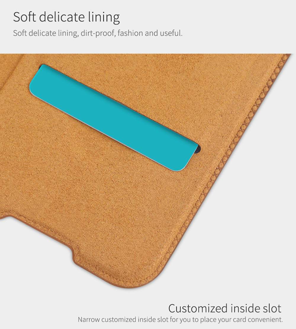 NILLKIN Protective Leather Phone Case For Xiaomi Redmi Note 8 / Redmi Note 8T Smartphone - Red