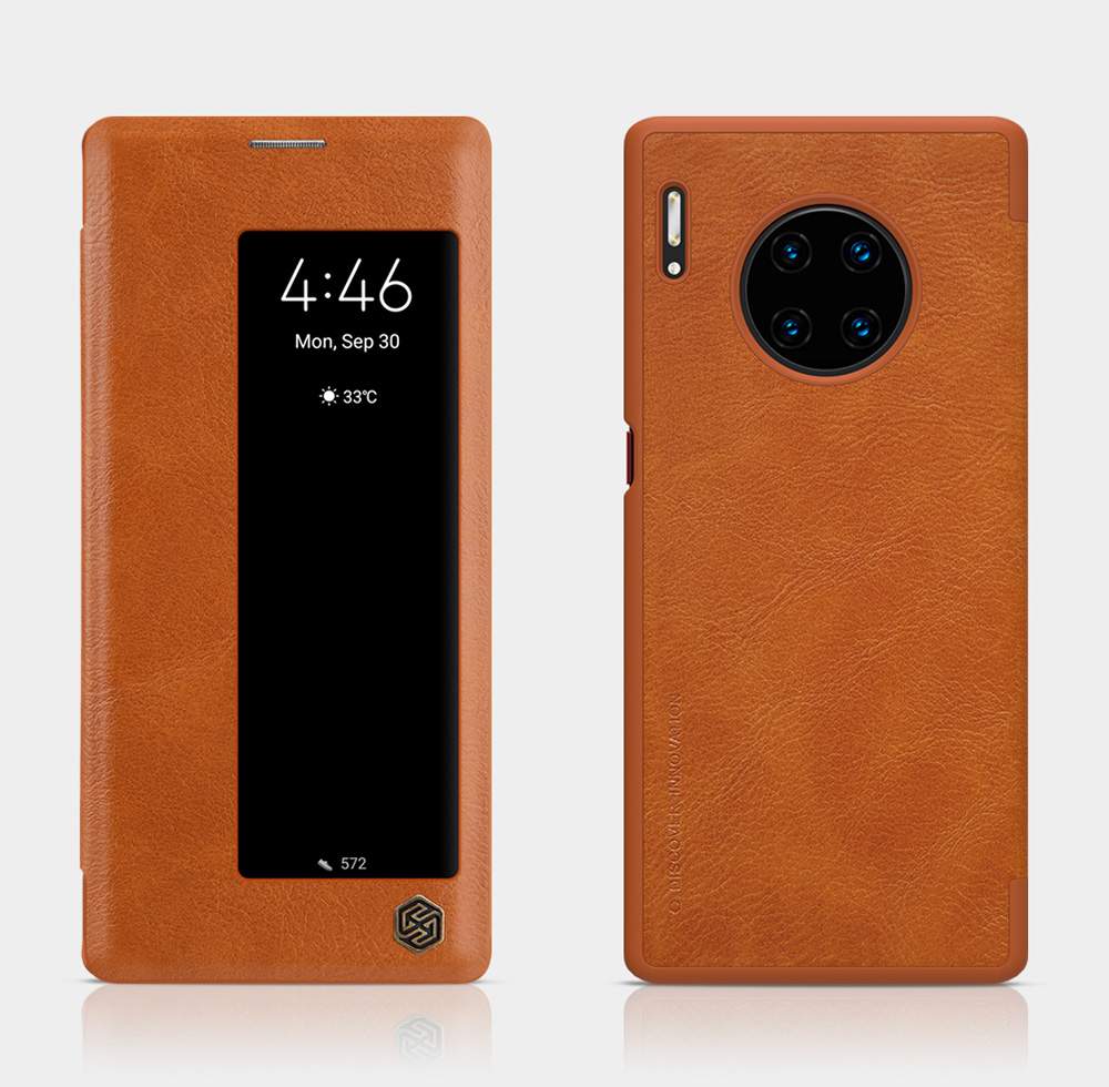 NILLKIN Protective Leather Phone Case For HUAWEI Mate 30 Pro Smartphone - Brown
