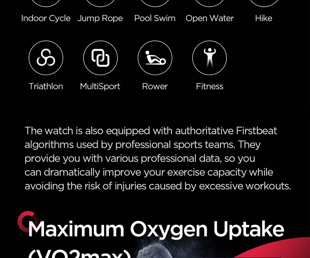 Huawei AMAZFIT Stratos 3 Smart Sports Watch 1.34 Inch Full Moon Screen Dual-Mode 5ATM GPS Firstbeat Silicone Strap Global Version - Black