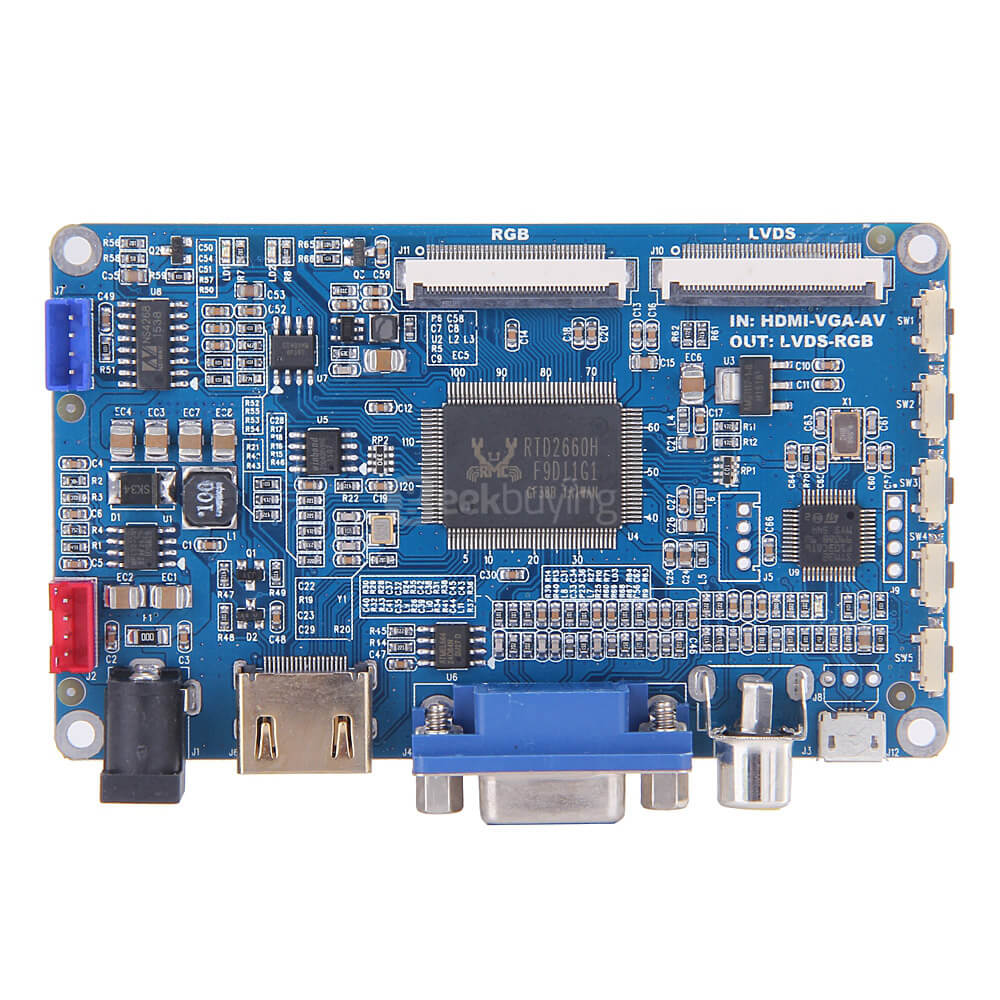 10.1 inch Capacitive Touch Screen LCD 1024x600 HDMI with Bicolor Case for Raspberry Pi/BB BLACK/PC Systems