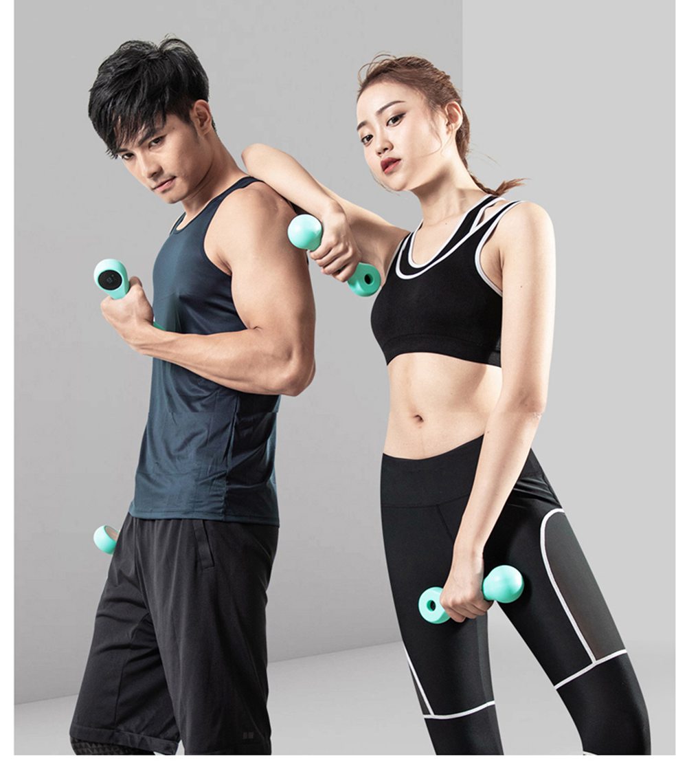 2pcs Move It Beat Smart Dumbbell 0.5KG Portable Mini USB Charging Fitness Equipment From Xiaomi Youpin - Cyan
