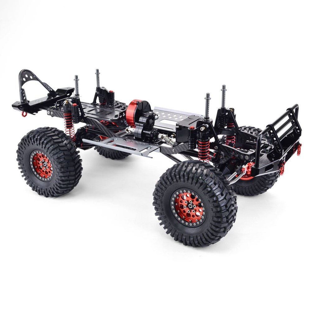 Upgrade Gate Bridge 313mm Wheelbase CNC Aluminum And Carbon Fiber Chassis For 1/10 AXIAL SCX10 II RC Rock Crawler Climbing Vehicle