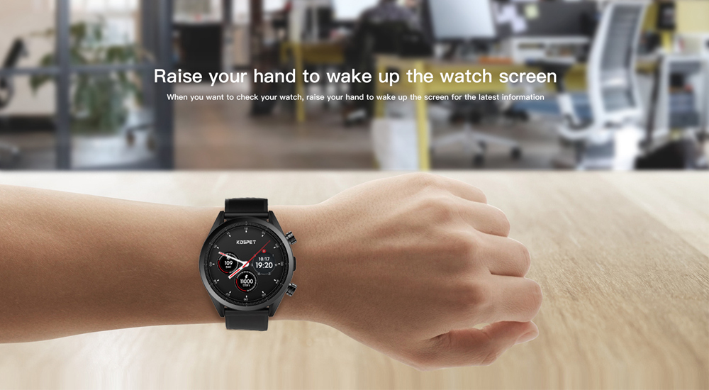 Kospet Hope 4G Smartwatch Phone Android 7.1 MTK6737 Quad Core 3G RAM 32G ROM 1.39 inch AMOLED Screen GPS WiFi Heart Rate Monitor Silicone Strap - Black