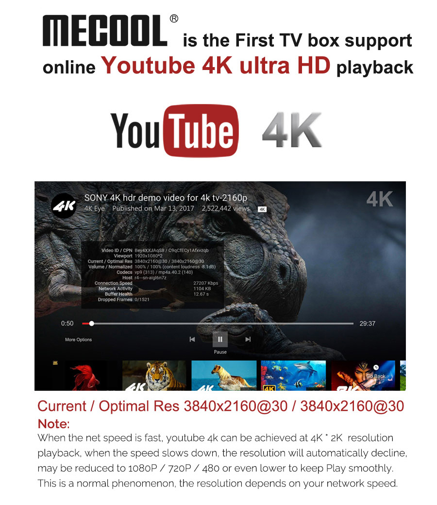 [Italy Stock] MECOOL M8S PRO L YouTube 4K Streaming 3GB/32GB Android 7.1 Amlogic S912 KODI 17.3 TV BOX 802.11AC WIFI Bluetooth LAN HDMI - Black