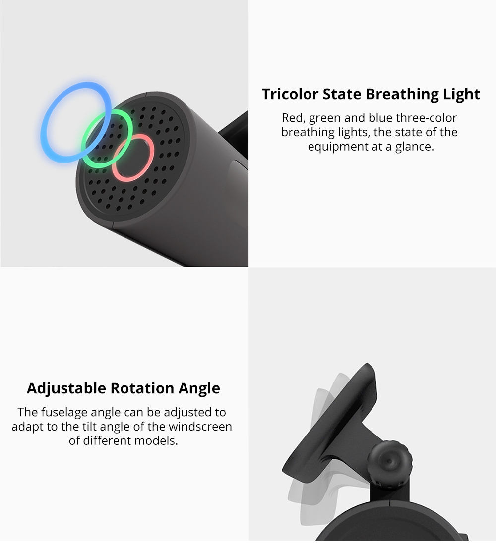 Xiaomi 70 Mai Smart Recorder 1S 1080P Car DVR Intelligent Voice Control Single Lens - Black